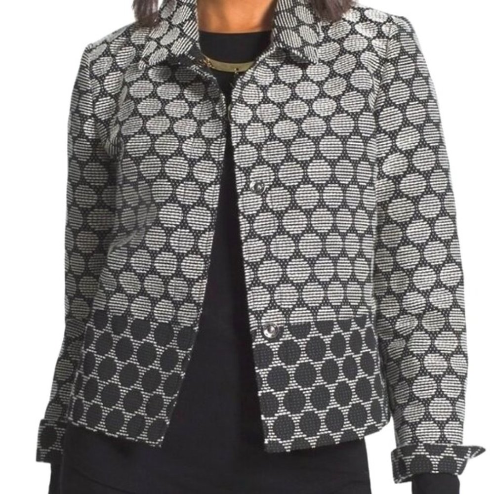 Chico's: Beautiful Black & White Polka Dot Jacket